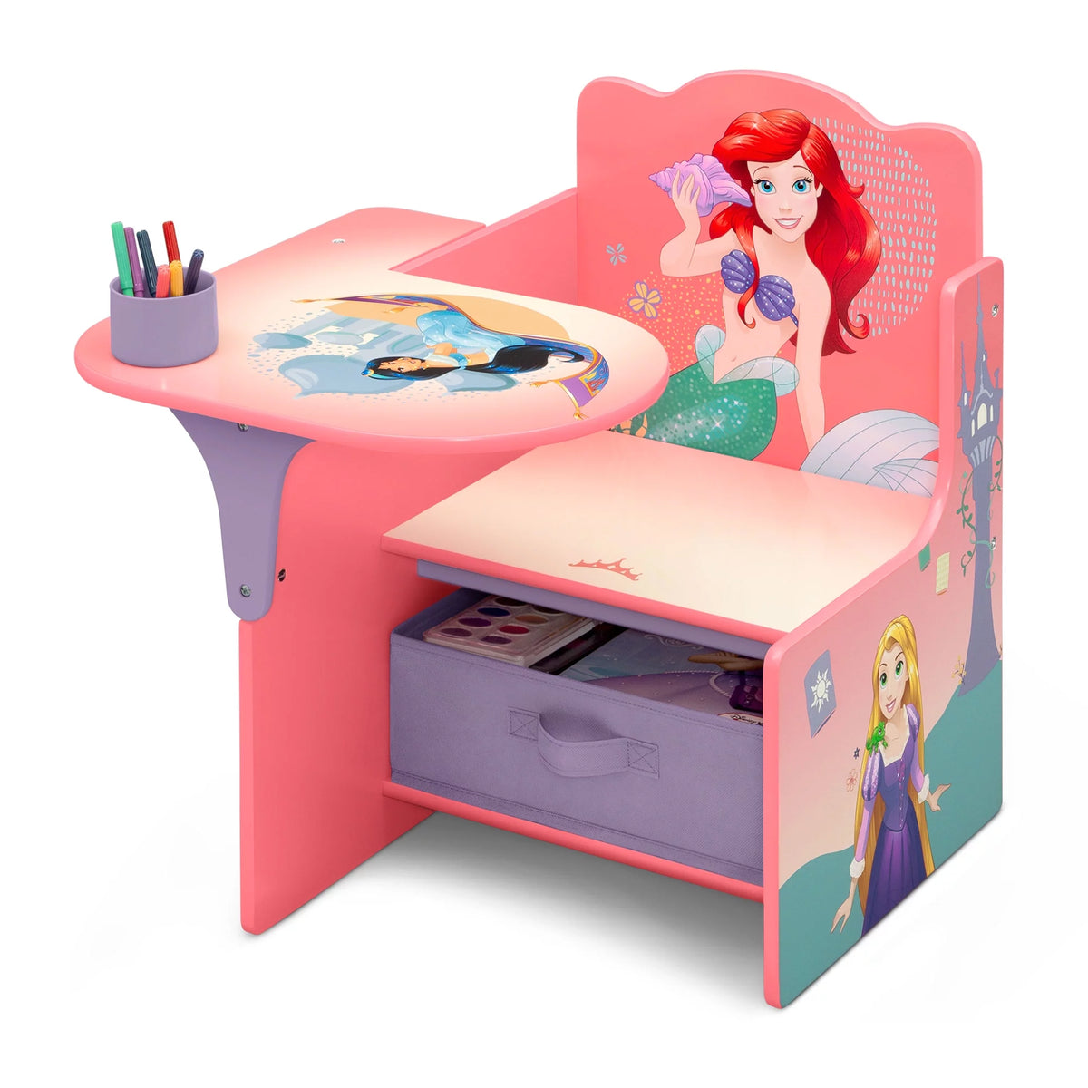 Princess Chair Desk with Storage Bin Q35773