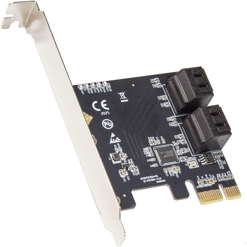 10 Port SATA III to PCIe 3.0 x1 Non-RAID Expansion Card Low Profile Bracket A356731
