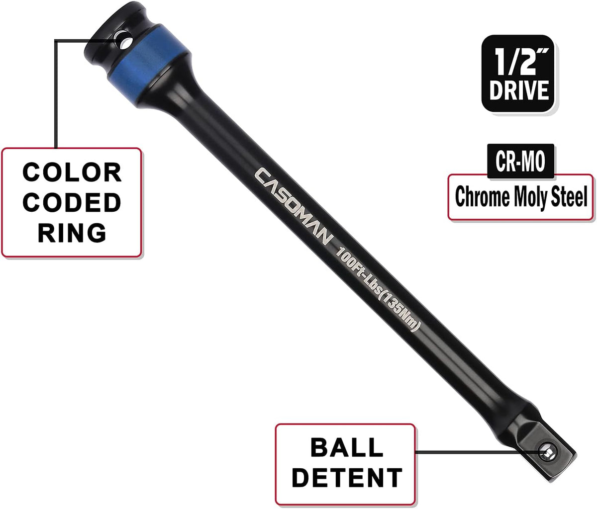 10 Piece 1/2" Drive Torque Extension Bar Set G594622
