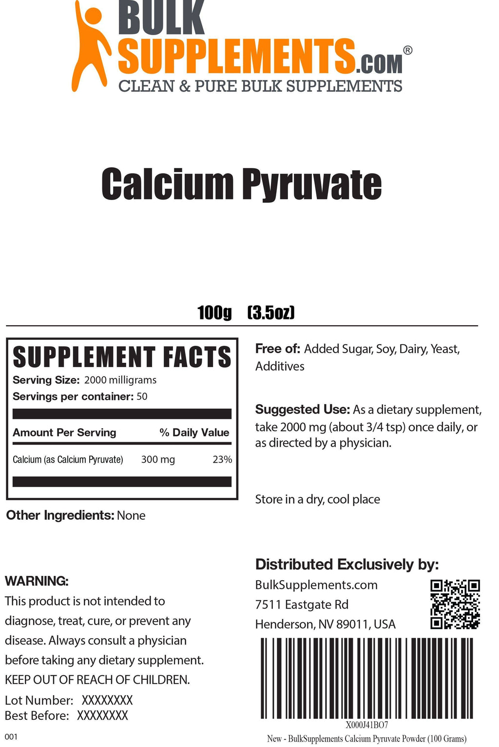 Pure Calcium Pyruvate Powder (5 Kilograms) A250162
