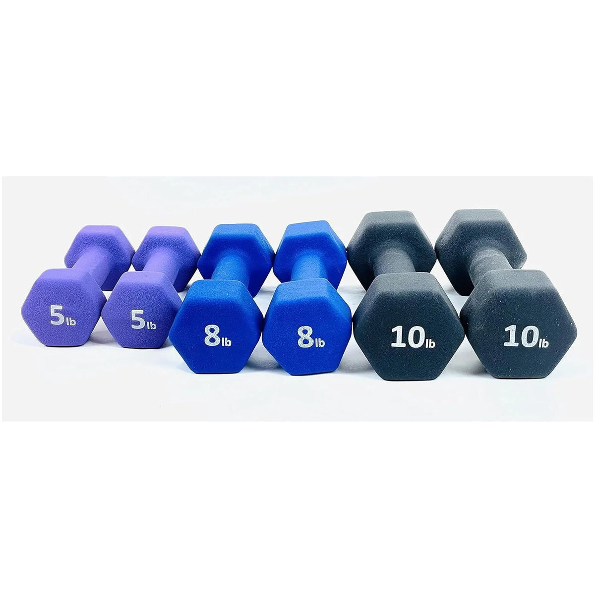 Neoprene Coated Dumbbell Hand Weight Set of 6 I327