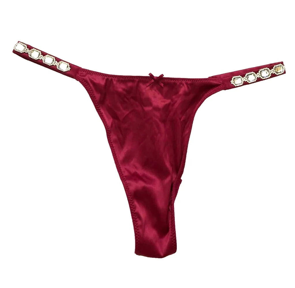 Satin Thong Panty Claret Red X-Large H23681