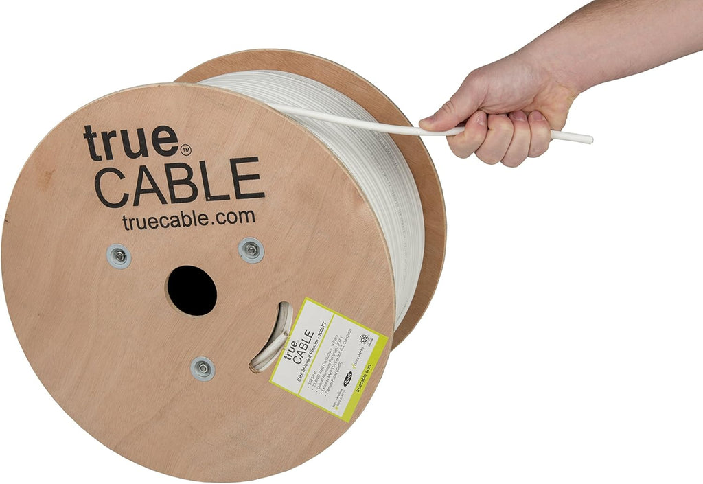 1000ft White 23AWG Solid Bare Copper Bulk Ethernet Cable P467789