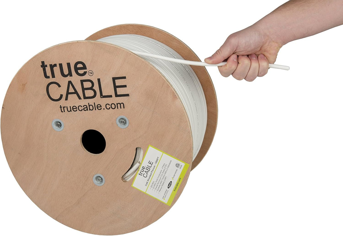 1000ft White 23AWG Solid Bare Copper Bulk Ethernet Cable P467789