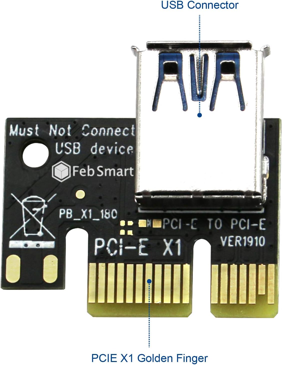 PCIE Riser Cable with 6Pin-SATA Power Cable and 23.6in Extension Cable, Pack of 2 U493758