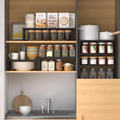 2Packs Black Medium Metal Spice Rack H66026