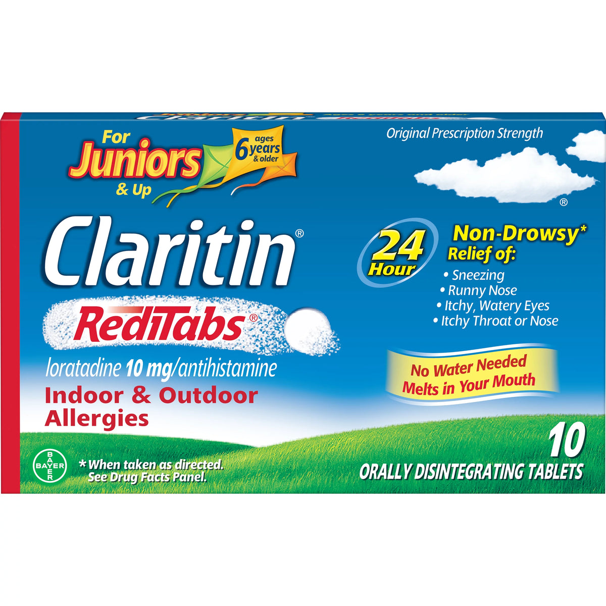 10 Ct 10 mg Non-Drowsy Allergy Medicine C5028