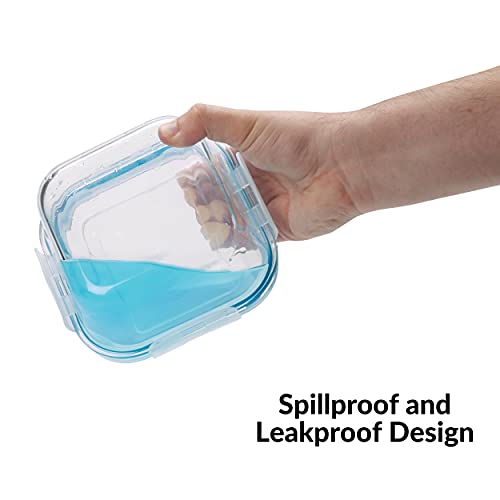 9 Pack Glass Food Storage Containers with Lids Z511771