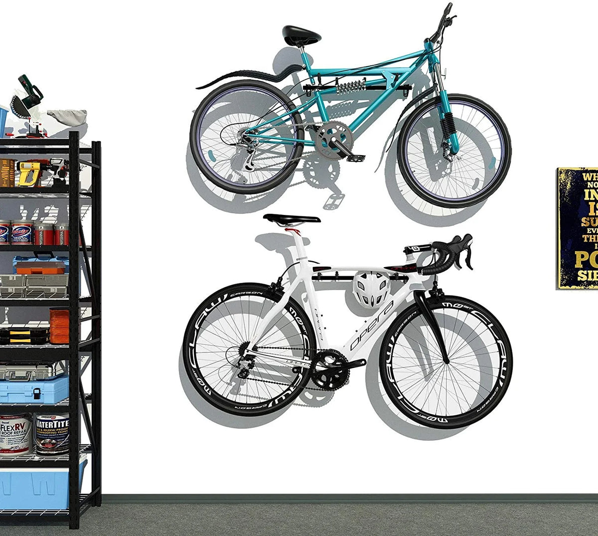 Heavy-Duty Wall Mount 6-Bike Storage Rack W5179