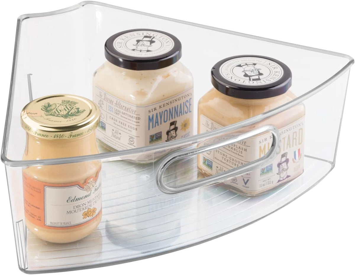 Clear Plastic Lazy Susan Storage Organizer Bins 6 Pack J2108
