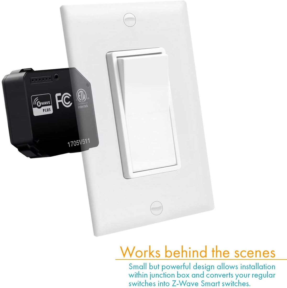 Black Z-Wave Plus Smart Switch Relay F62770