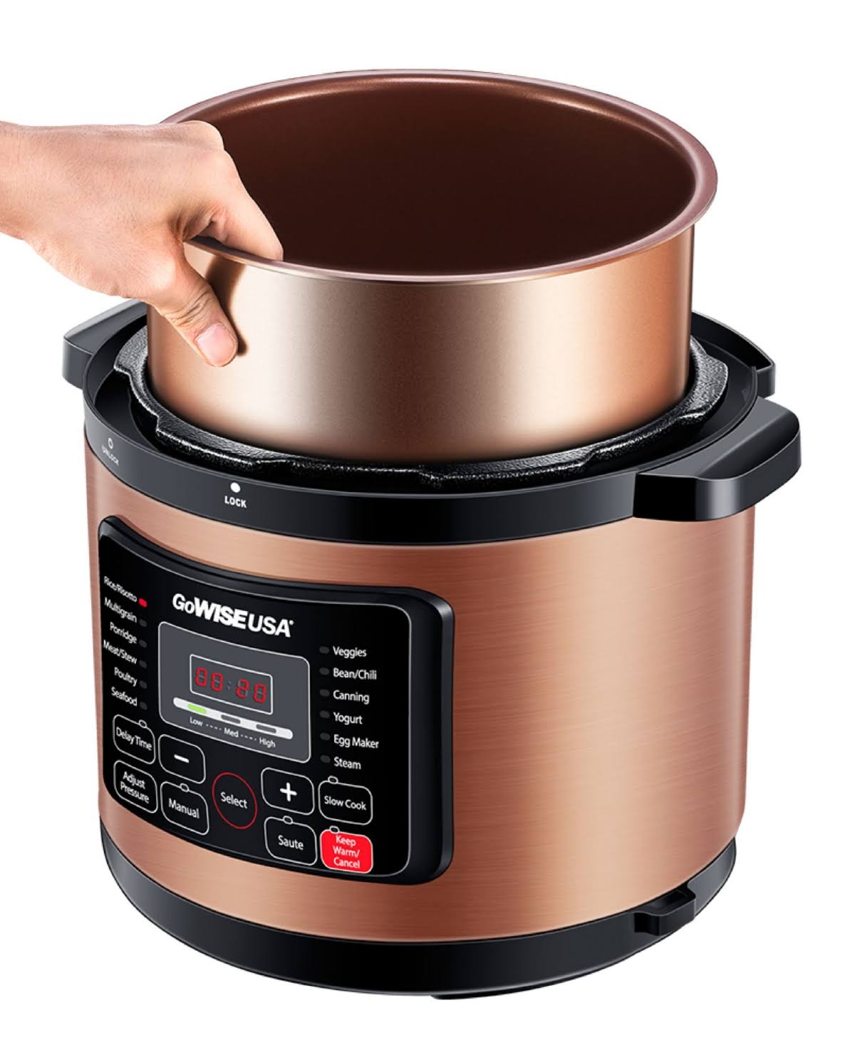 12.5 qt Copper Electric Pressure Cooker Y499601