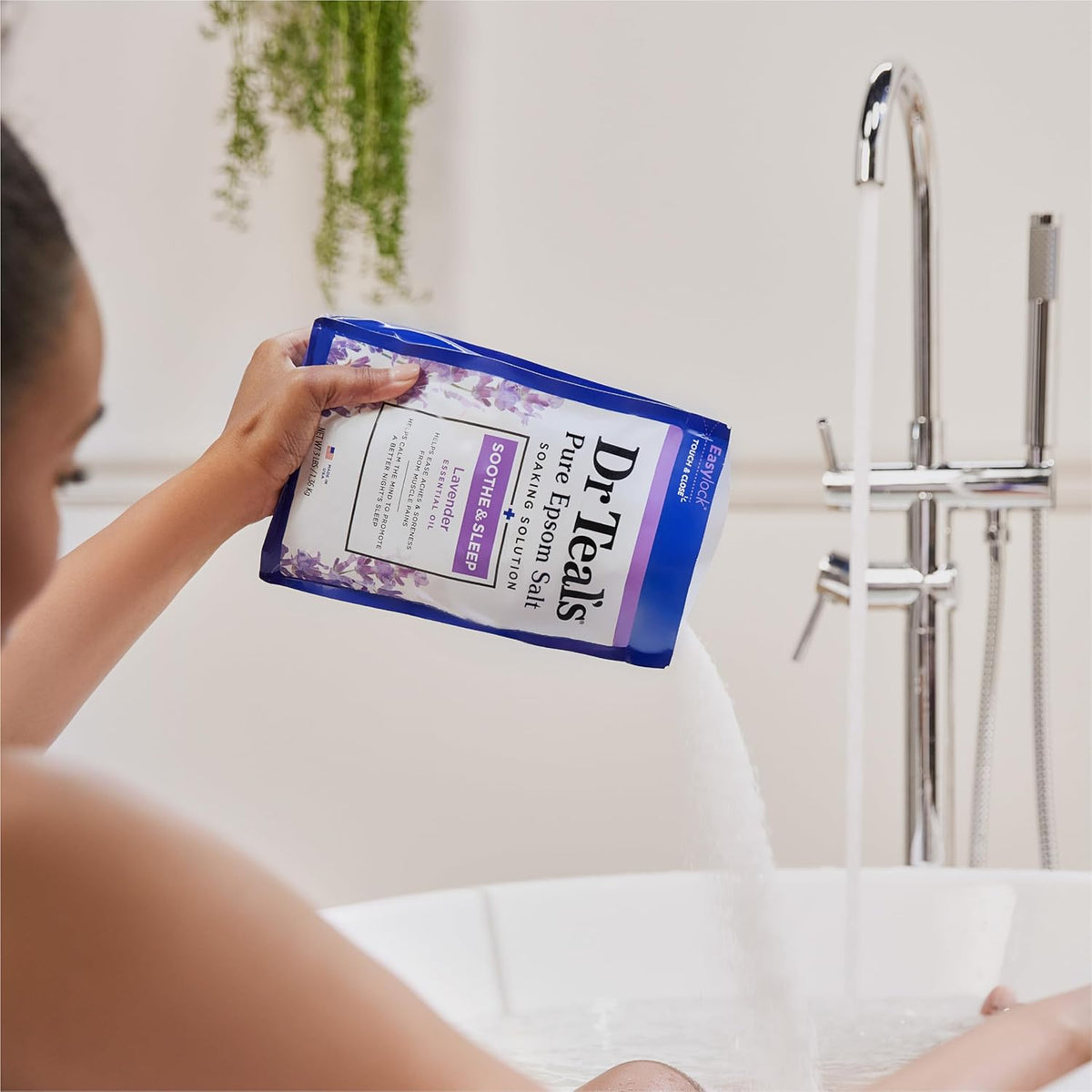 Lavender Epsom Salt Soaking Solution and Foaming Bath Combo Pack N738