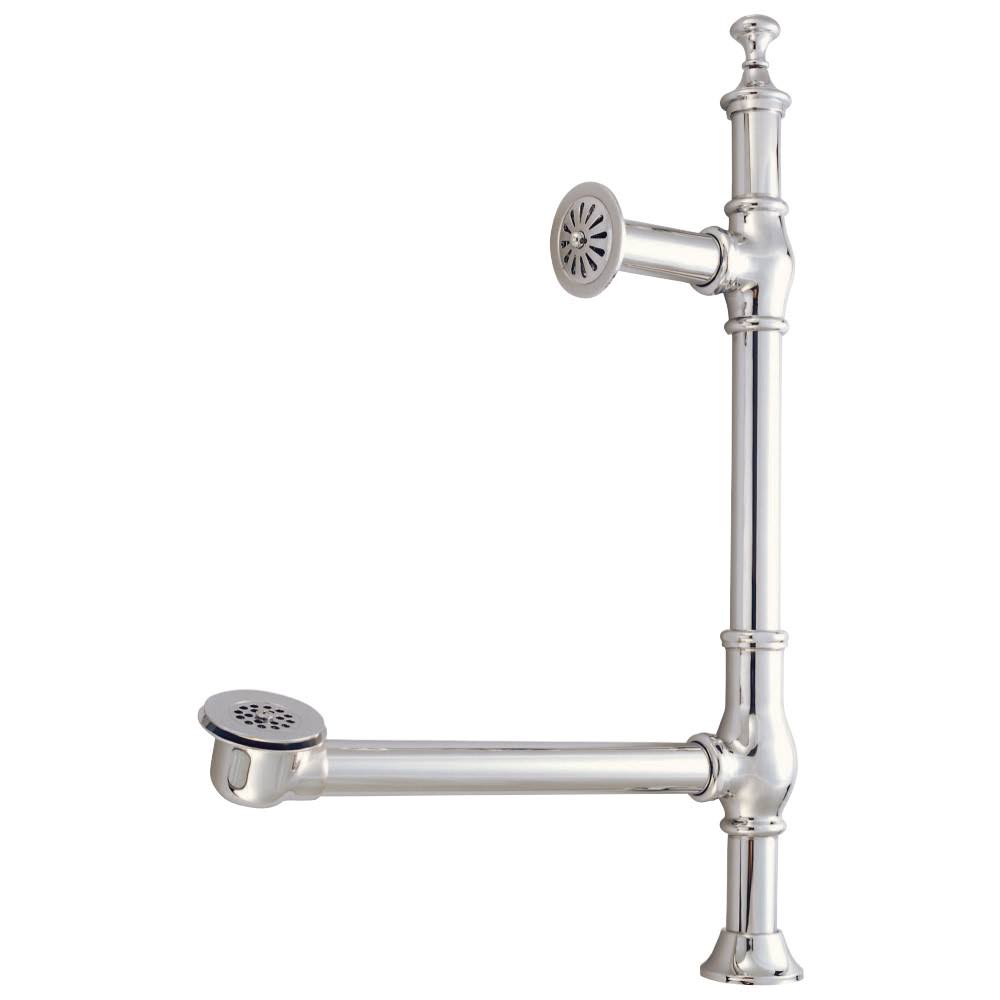 Vintage Clawfoot Tub Waste and Overflow Drain Satin Nickel G844