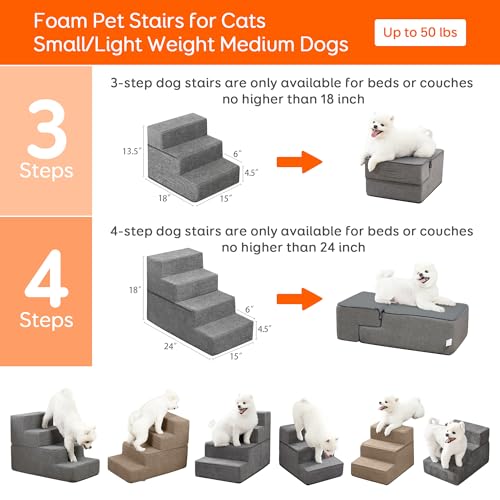 4-Step Non-Slip Foam Pet Steps Z765