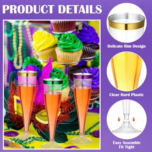 36 Pcs Clear Plastic Champagne Flutes 4.5 oz Disposable P1235