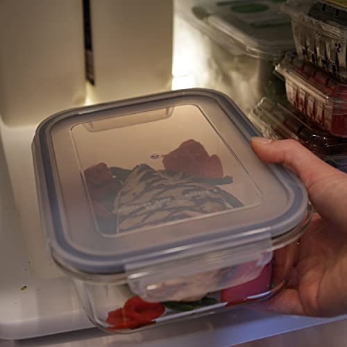 9 Pack Glass Food Storage Containers with Lids Z511771