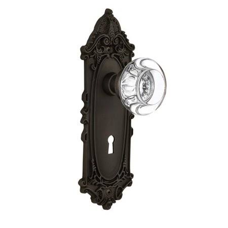 Oil Rubbed Bronze Crystal Glass Door Knob V385183