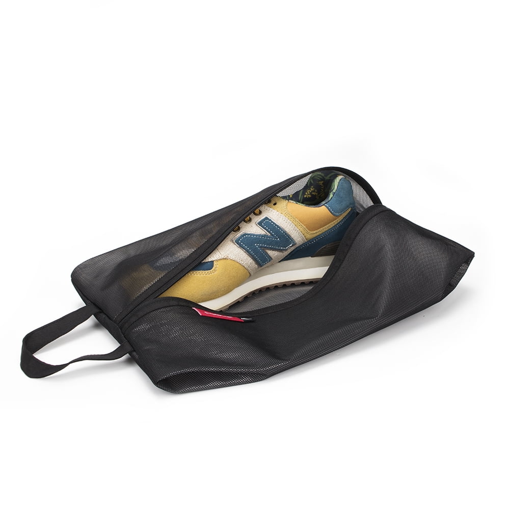 Water Resistant Shoe Bags with Zipper 2 Pack Black P46249