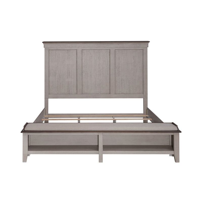 King Storage Bed in Weathered Linen L976