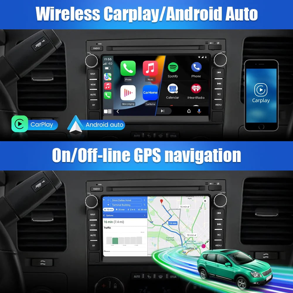 Car Radio Stereo with Bluetooth GPS Navigation Z1269