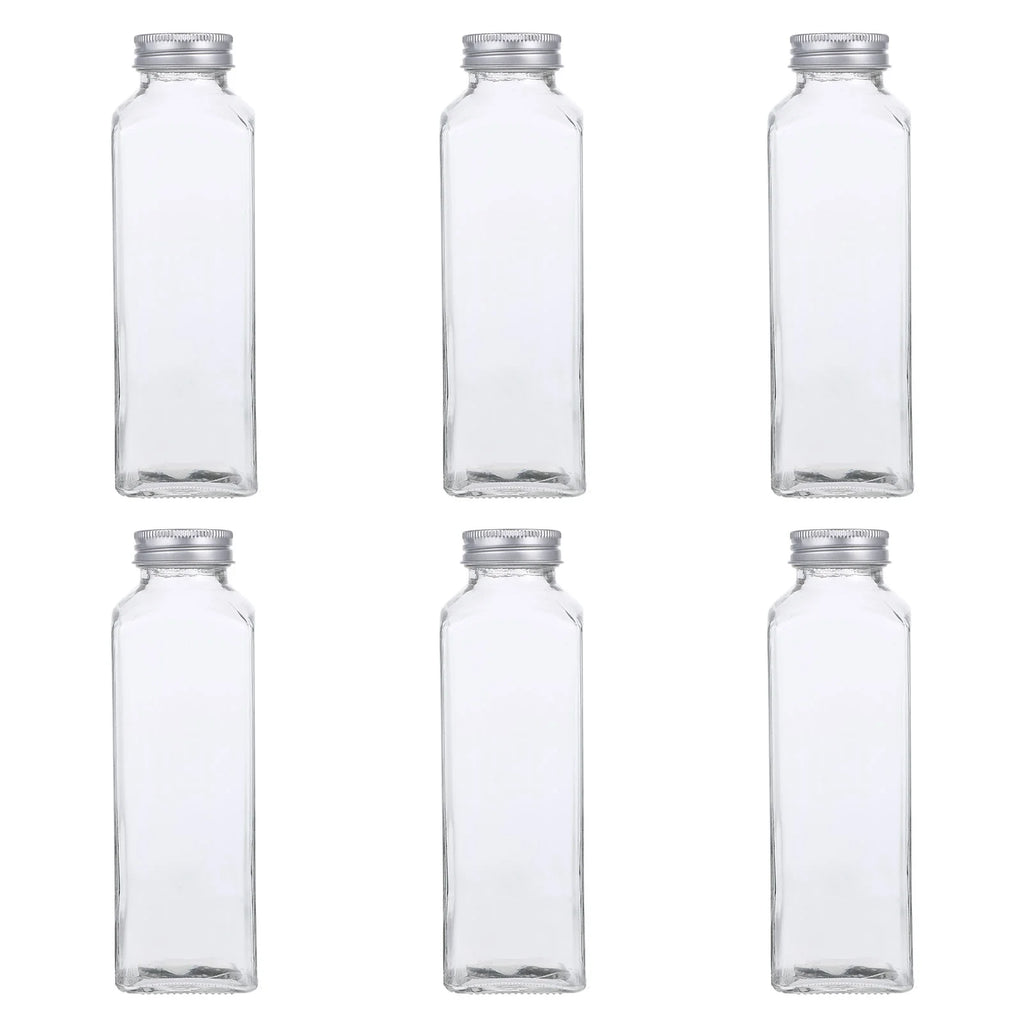 6 Pcs Glass Storage Bottles with Lid X897