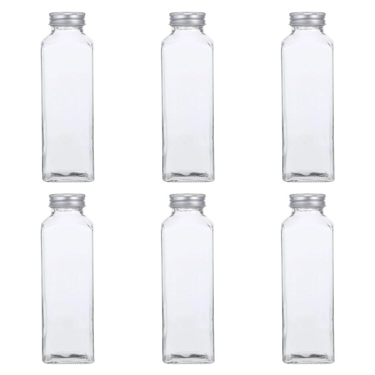 6 Pcs Glass Storage Bottles with Lid X897