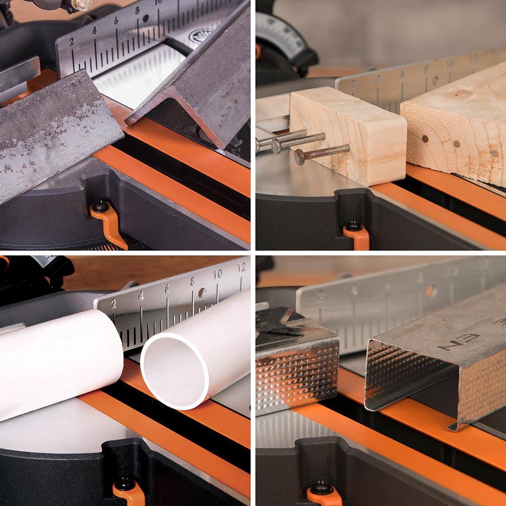 Single Bevel Sliding Miter Saw with 7-1/4 in. Multi-Material Cutting Blade U223664