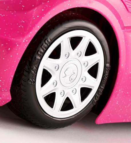 Pink 2-Seater Toy Convertible Car with Fashion Doll M85411