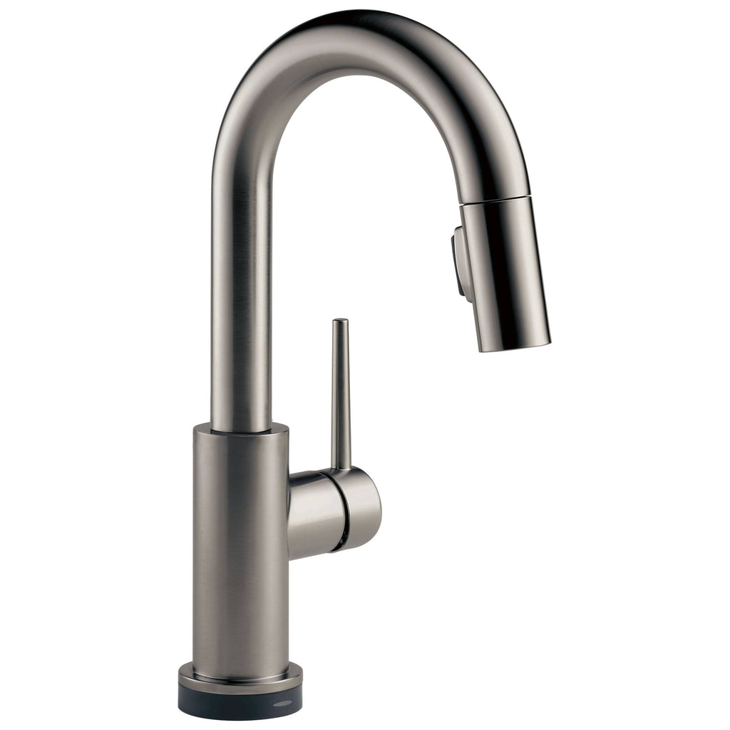Black Stainless Single Handle Pull-Down Bar Faucet with Touch J423578