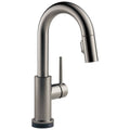 Black Stainless Single Handle Pull-Down Bar Faucet with Touch J423578