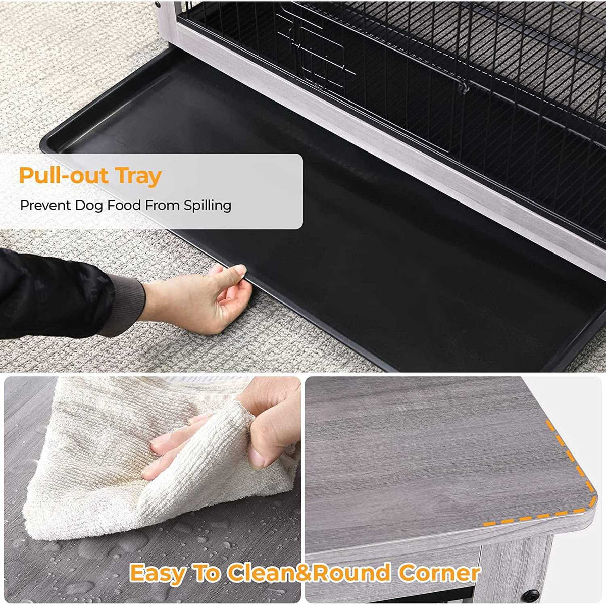 Wooden Dog Crate End Table S119