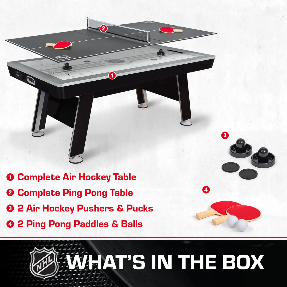 80” 2-in-1 Air Hockey Table with Table Tennis Top E7636