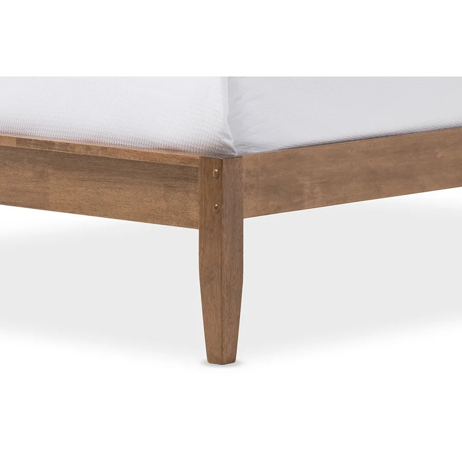 Solid Walnut Wood Platform Bed Z33551