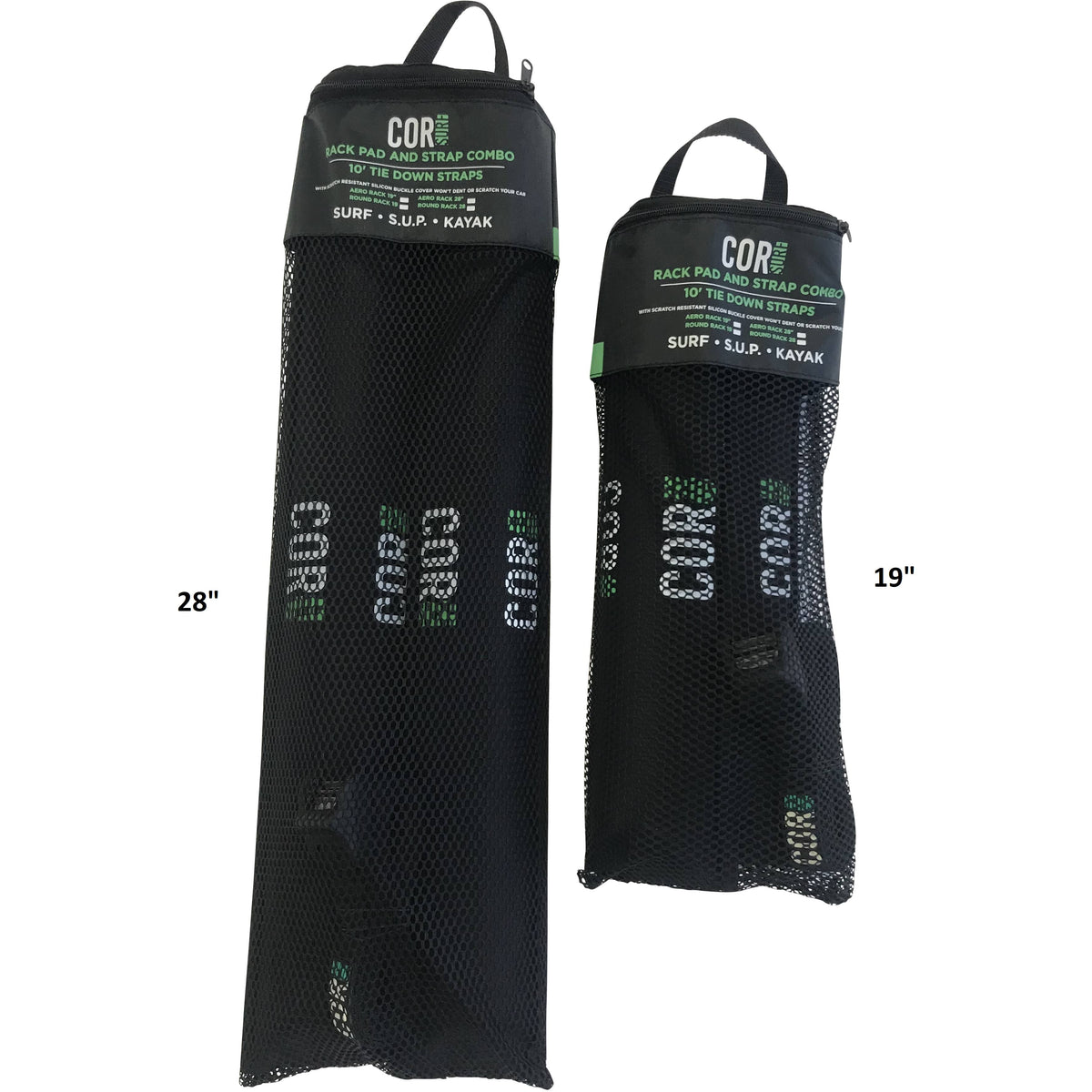 Car Rack Pad and Silicone Tie Down Strap Combo Pack F399