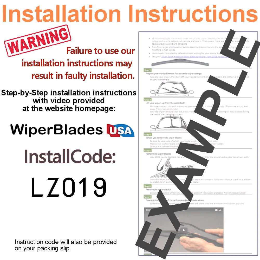 Beam Blade Wipers Set of 3 with Rear Wiper C6493