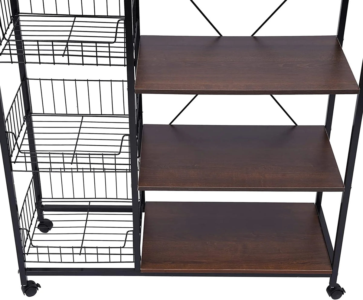 Industrial Microwave Oven Stand with Storage Shelf H4018