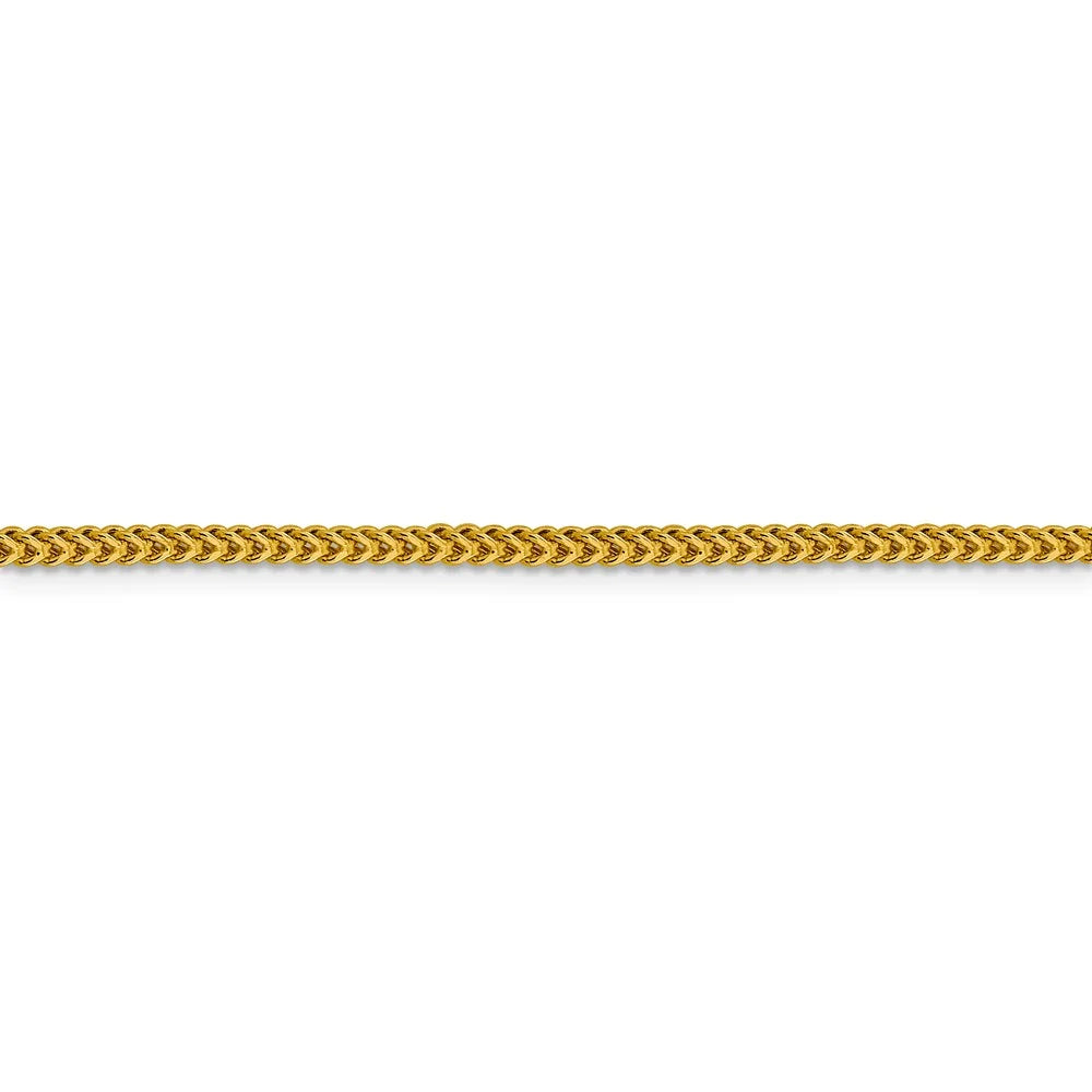14kt Yellow Gold 2.2mm Franco Chain 18 inch Lobster Clasp F554