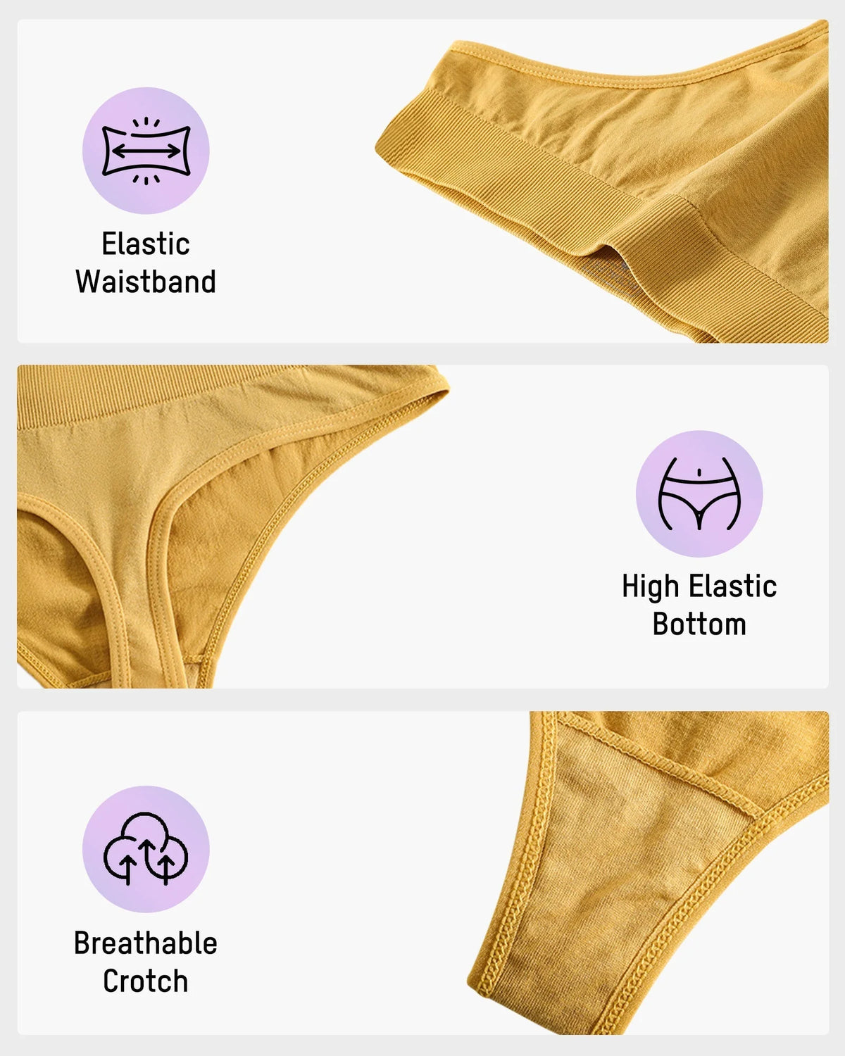 Seamless Sport Thong Panties 9 Pack I71107