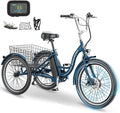 24 26 3 Wheel Electric Tricycle 350W 36V 7 Speeds with Large Basket T63213