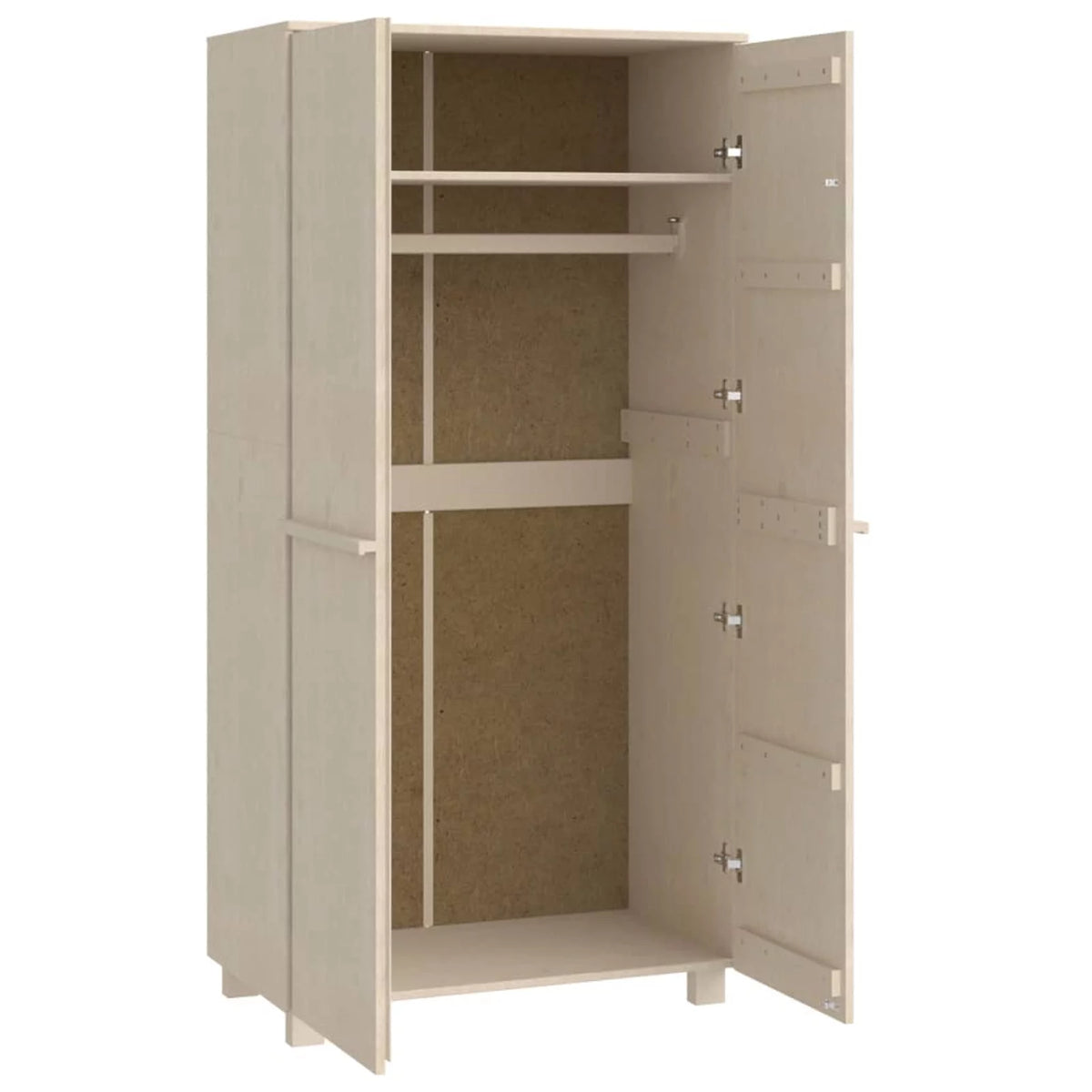 Honey Brown Solid Wood Pine Wardrobe K151127