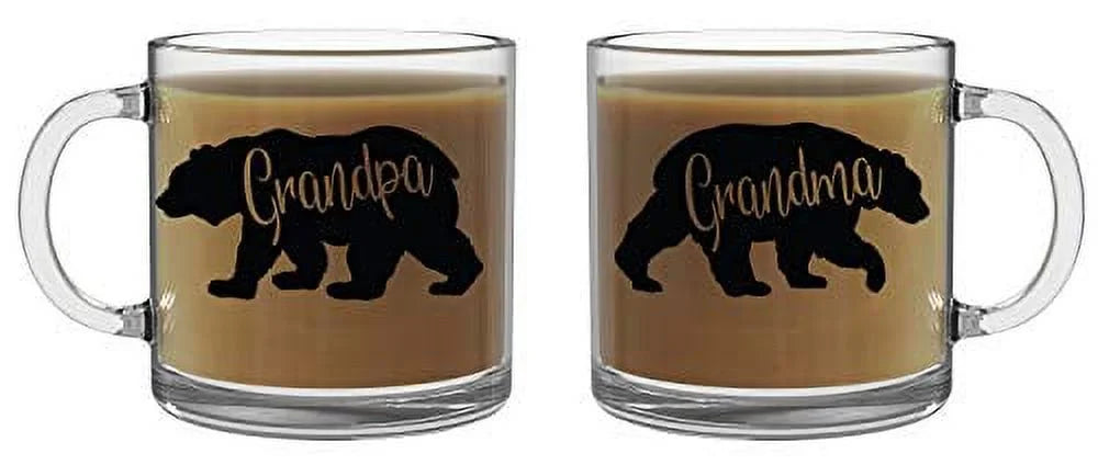 13oz Glass Coffee Mug Couples Sets H6448