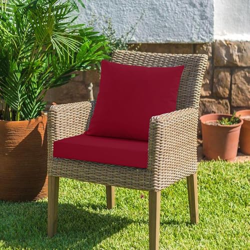 24x24 Inch Waterproof Outdoor Cushions Set of 2 Dark Grey O709012