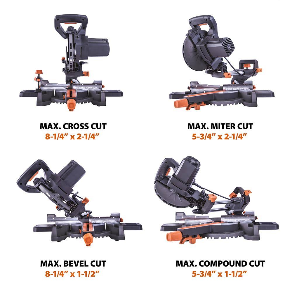 Single Bevel Sliding Miter Saw with 7-1/4 in. Multi-Material Cutting Blade U223664