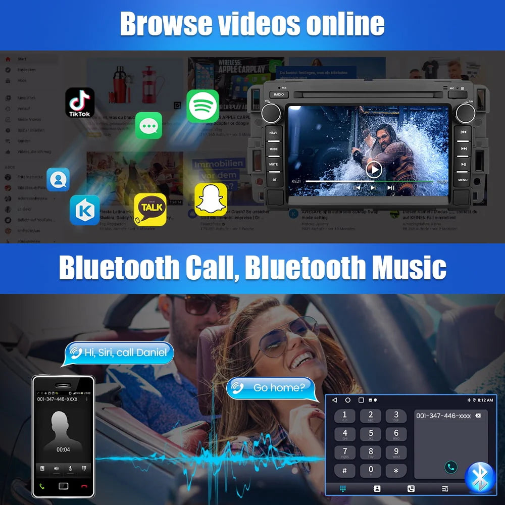 Car Radio Stereo with Bluetooth GPS Navigation Z1269