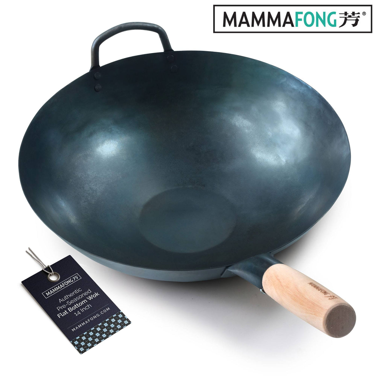 14 inch Blue Carbon Steel Wok N5779