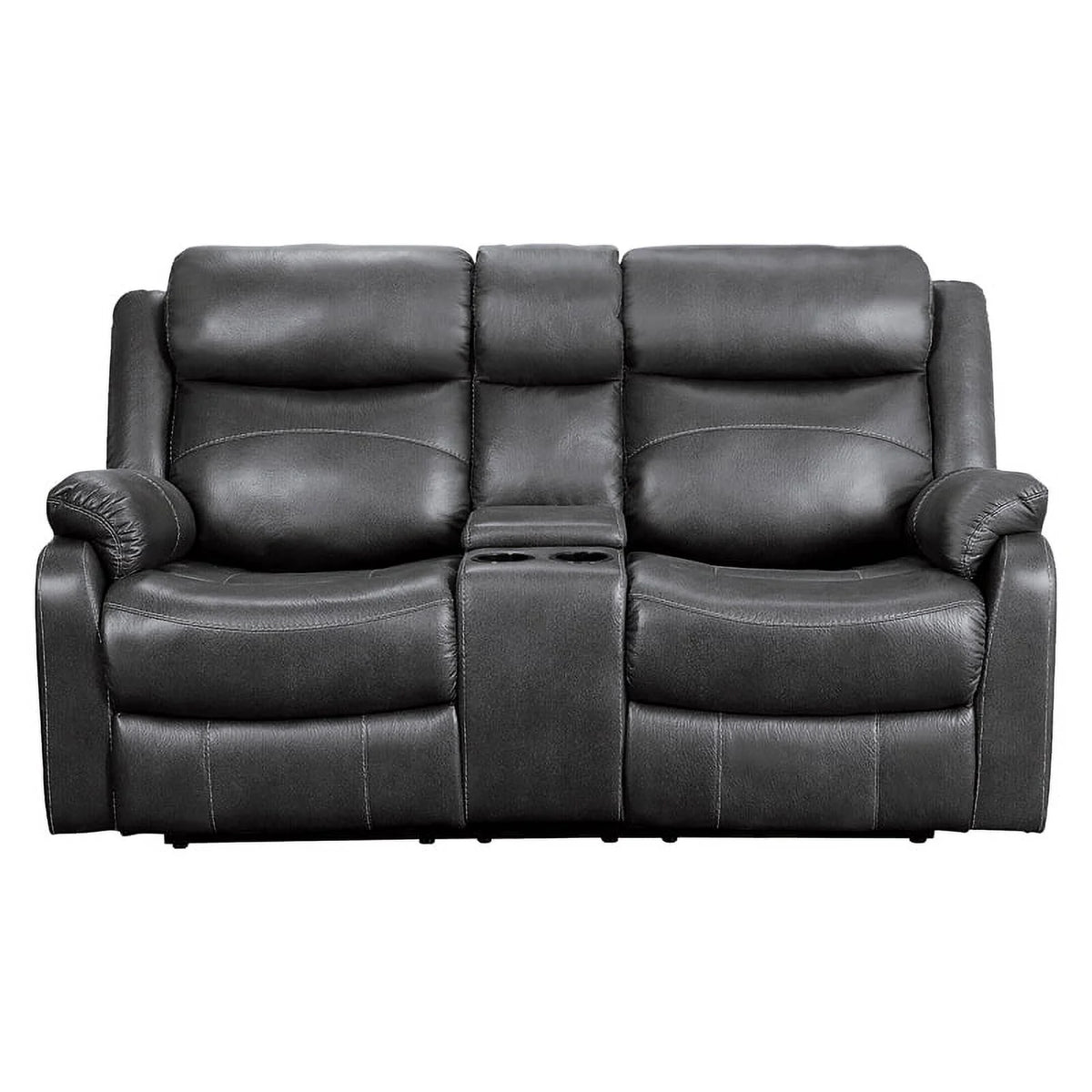 Dark Gray Microfiber 2-Piece Reclining Sofa Set M188575