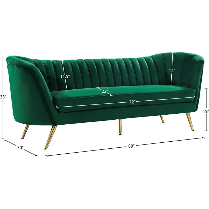 Green Velvet Sofa C12364