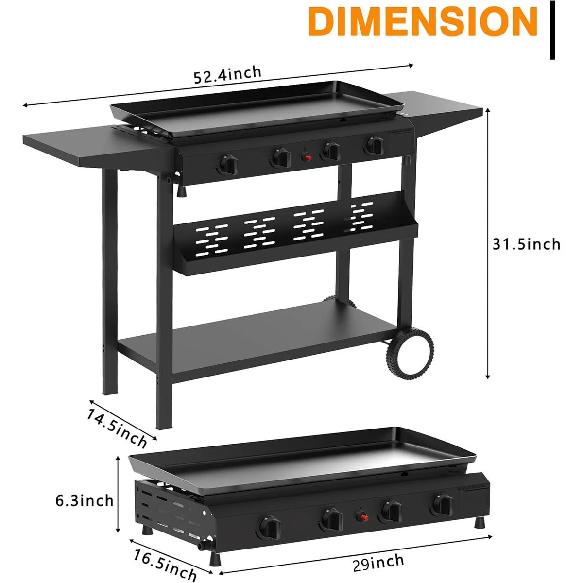 4-Burner Propane Gas BBQ Grill C409012