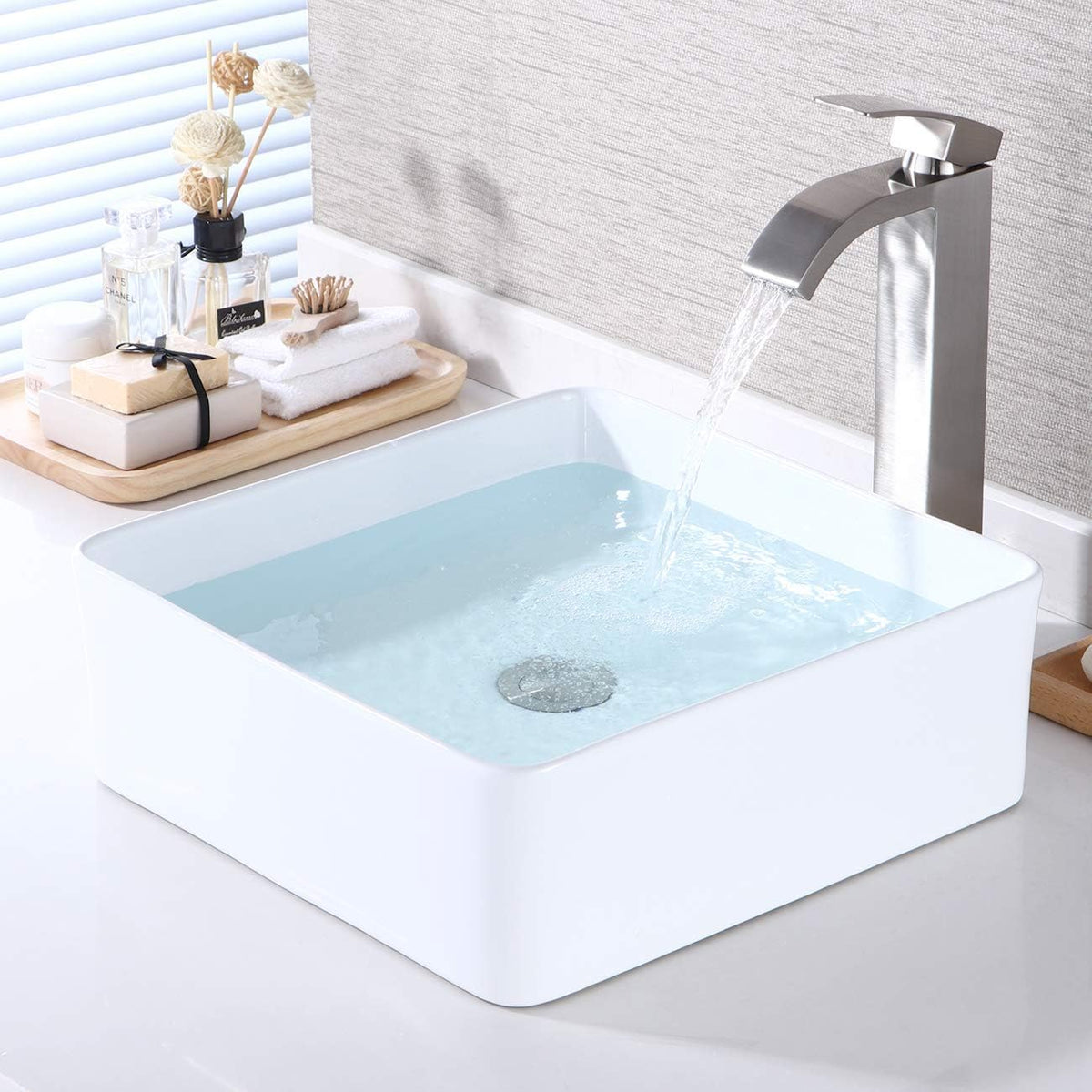 White Ceramic Vessel Sink U544